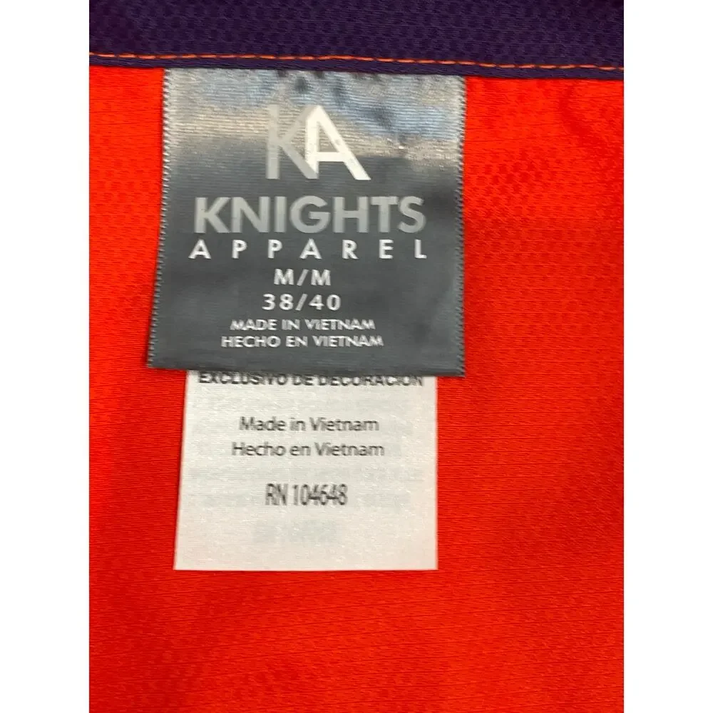 Clemson Tigers M Orange Windbreaker NWT Knights Apparel Embroidered Front Back